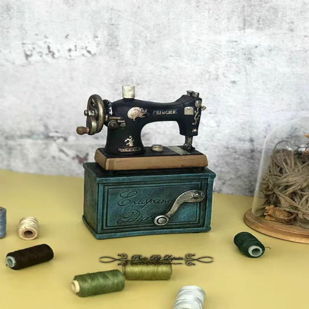Retro Style Sewing Machine Decor - Halri