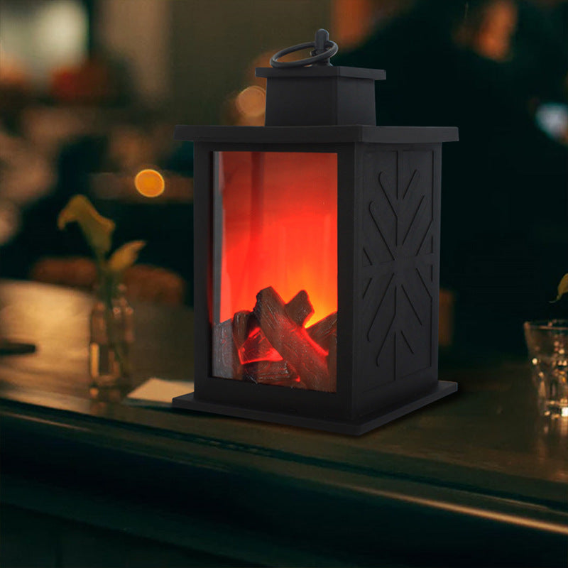 Contemporary Retro LED Table Lamp with Simulated Flame โ Battery Operated Bedside Lamp for Living Room and Bedroom 9