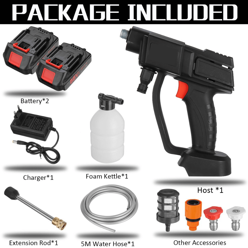 Portable Power Washer with Rechargeable Batteries for Outdoor Use