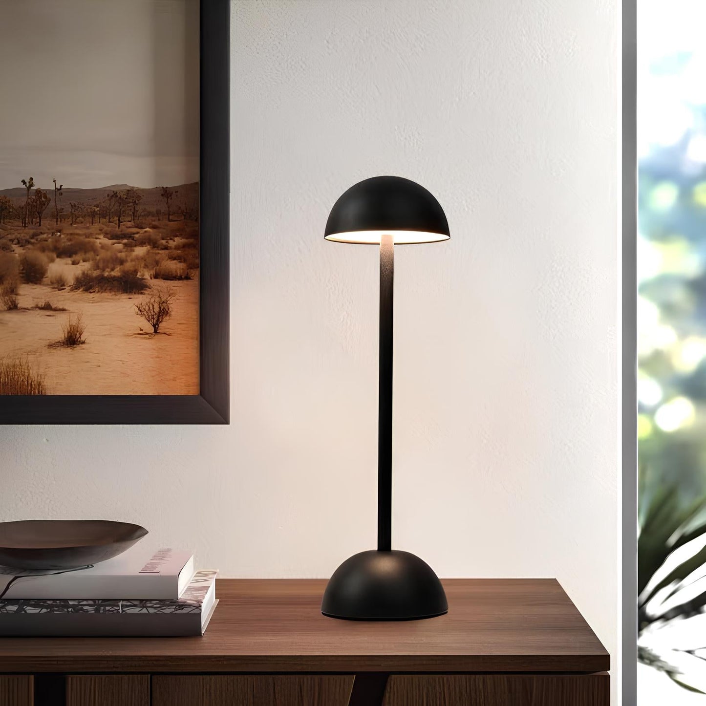 Cordless Nordic Minimalist Table Lamp with Customizable Lighting โ Rechargeable Iron Design 8