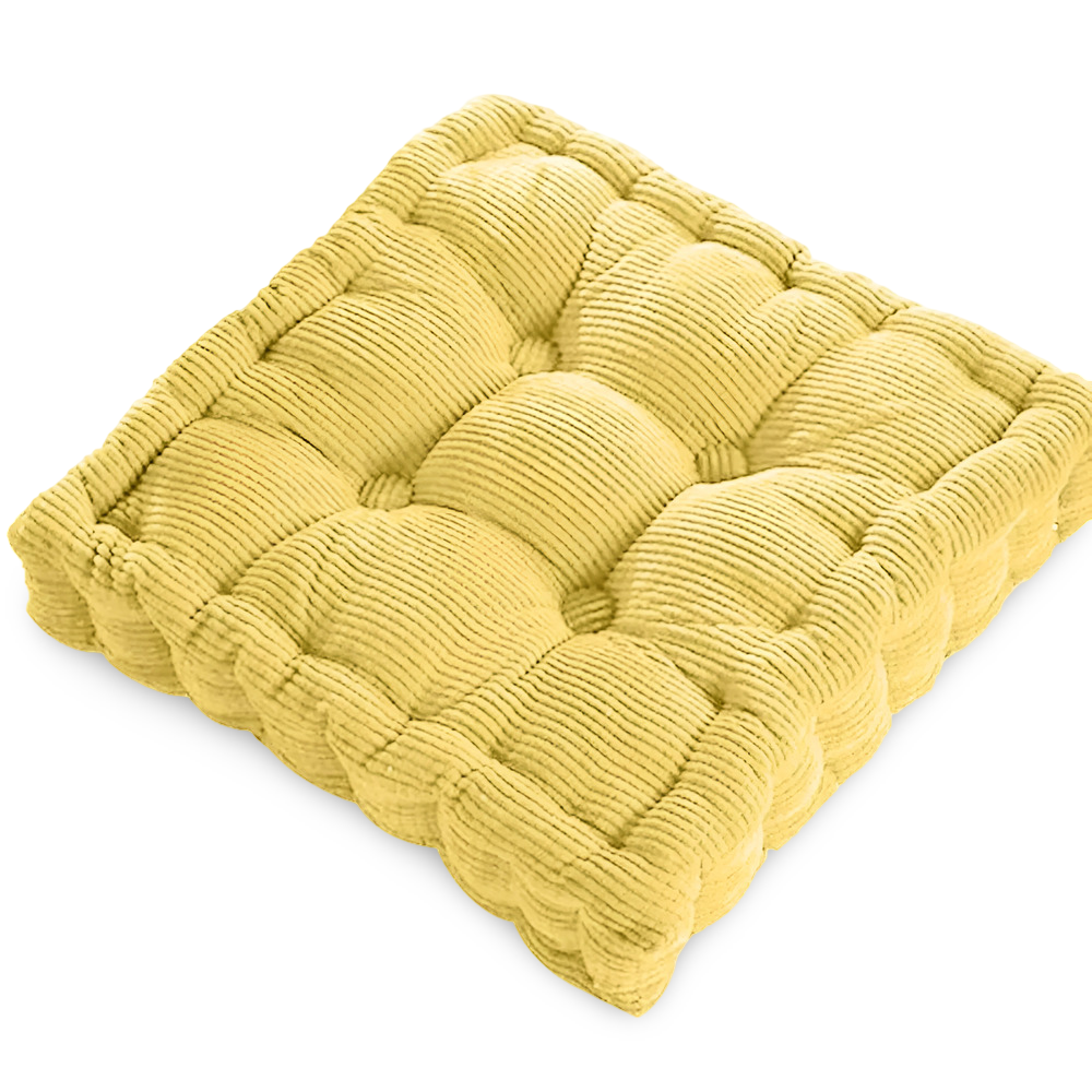Corduroy Floor Pillow โ Stylish 40x40 cm Meditation Cushion for Yoga and Relaxation, Durable Cotton Design 12