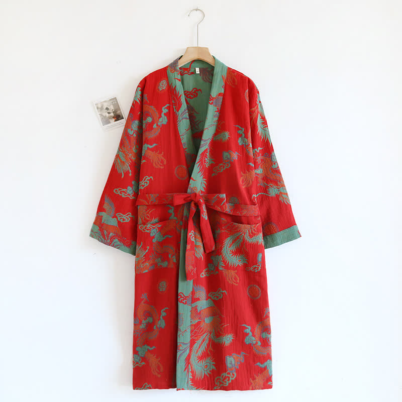 Plush Terry Cloth Bathrobe, Cozy Vintage Style Robe - Halri