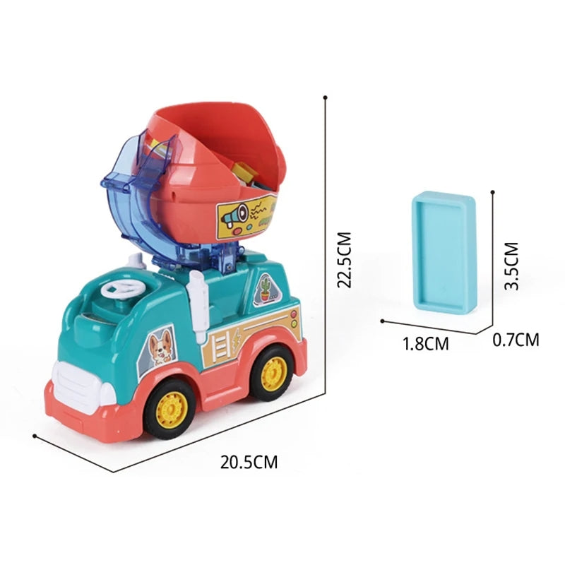Creative Domino Train โ Automatic Laying Domino Toy with Colorful Bricks, Safe for Ages 1+