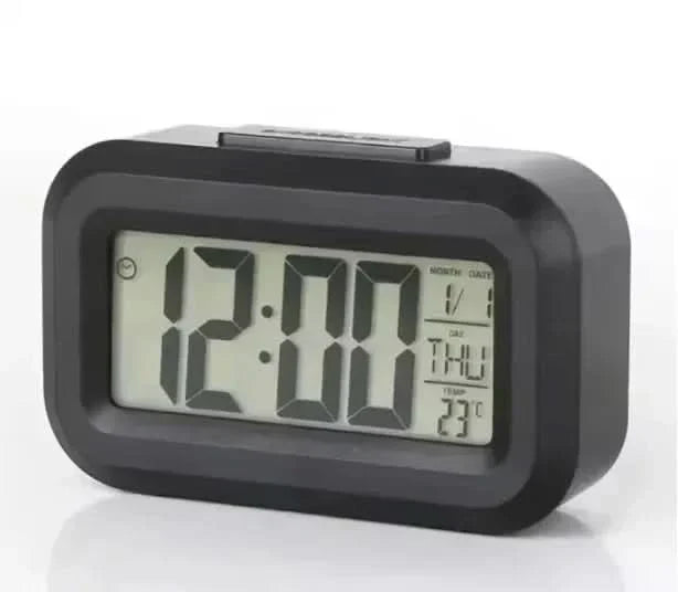 Compact Digital Alarm Clock with Snooze Button