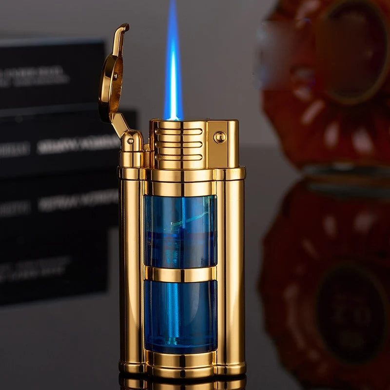 Powerful Double Flame Windproof Lighter with Adjustable Jet