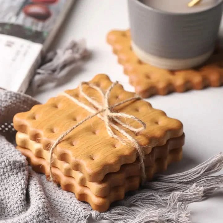 Durable Eco-Friendly Wooden Coasters for Drinks โ Stylish Protection for Your Surfaces, Set of 3, Beech Wood or Black Walnut 4