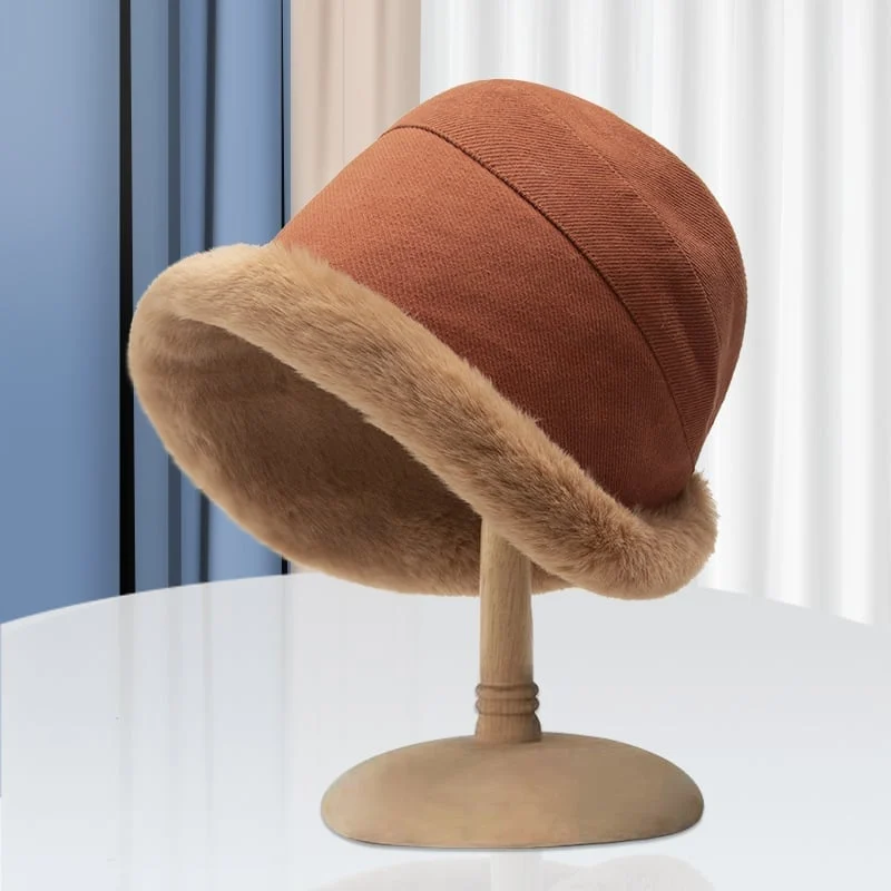 Luxury Plus Size Fuzzy Fisherman Hat