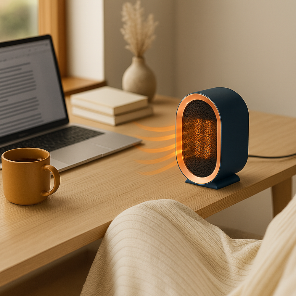Compact Electric Ceramic Room Heater for Home Use