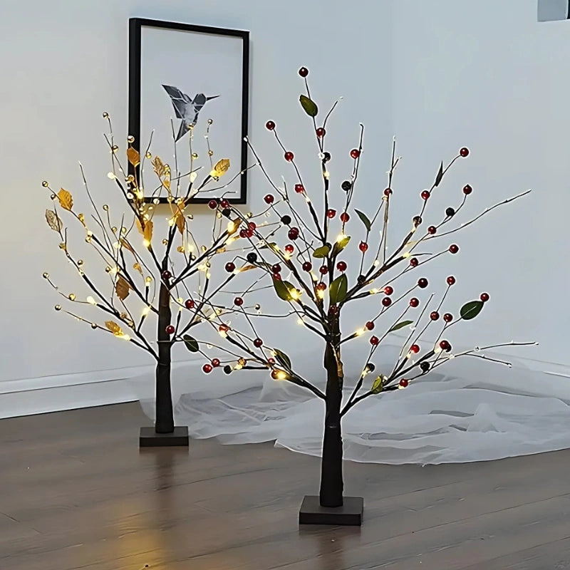 Elegant 55 cm Decorative Tree with Warm White LED Lights โ Seasonal Accent with Flexible Branches and Cozy Glow 7