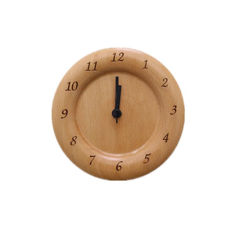 Elegant Beech Wood Alarm Clock with Silent Mechanism โ Minimalist Design for Home and Office 6