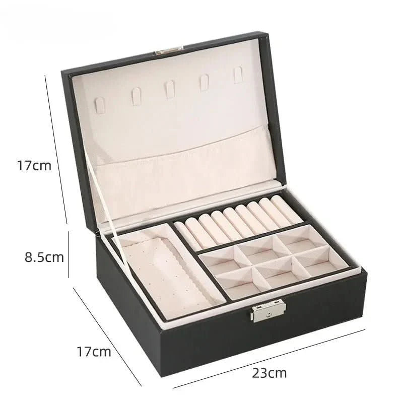 Luxury Wooden Jewelry Box with Velvet Interior