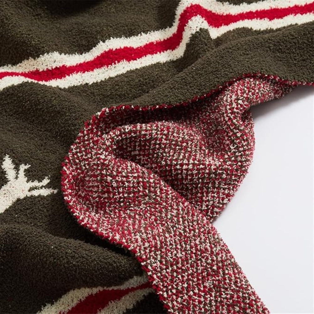 Luxurious Deer-Inspired Throw Blanket โ Soft Microfiber Blend, 47x59, Breathable and Durable for Home or Travel 4