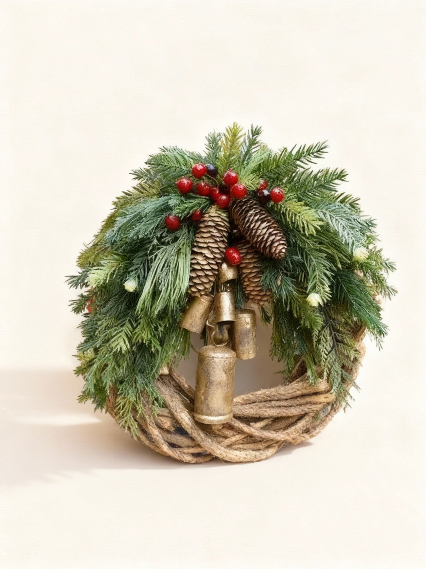 Rustic Christmas Front Door Wreath