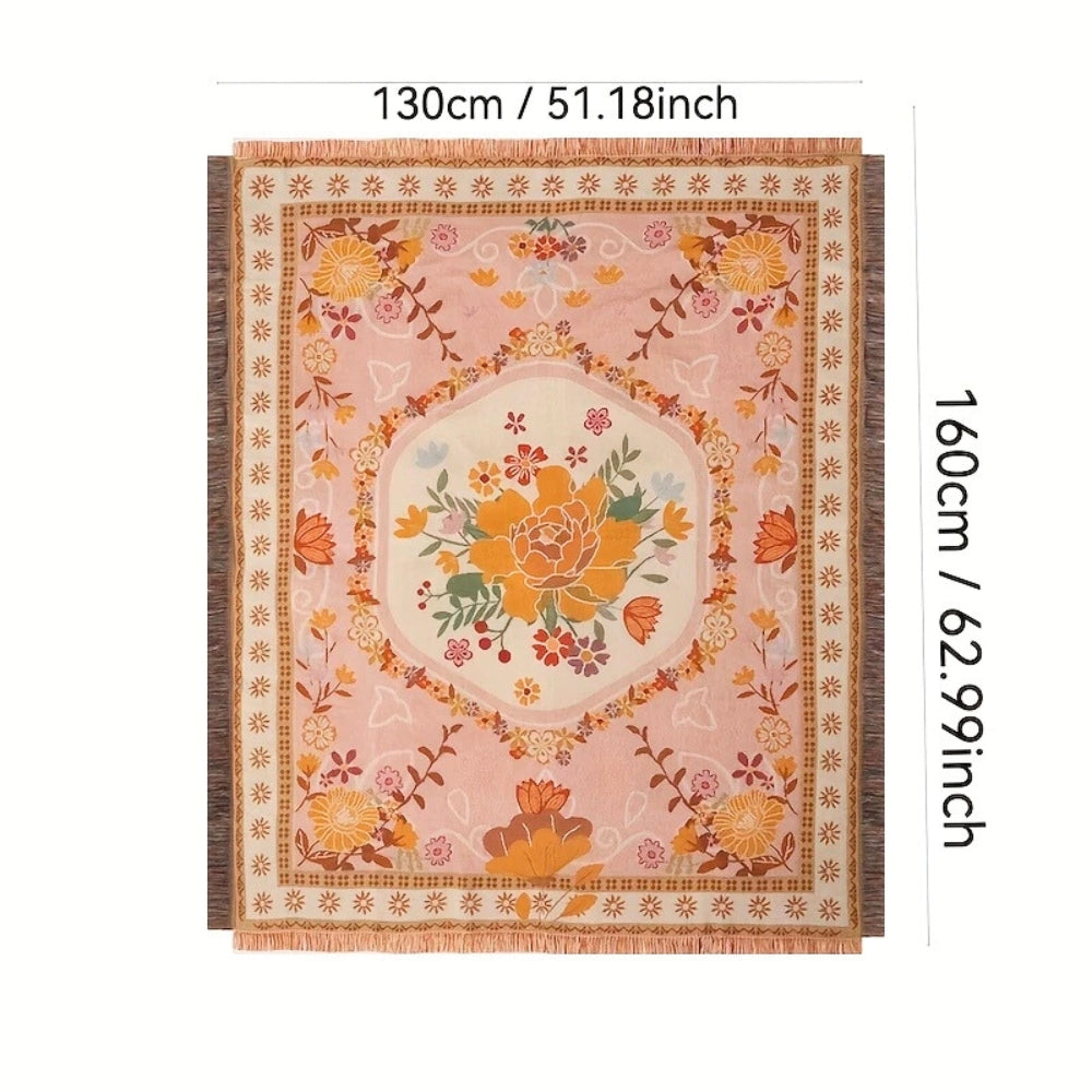 Colorful Outdoor Blanket - Plush Garden Throw