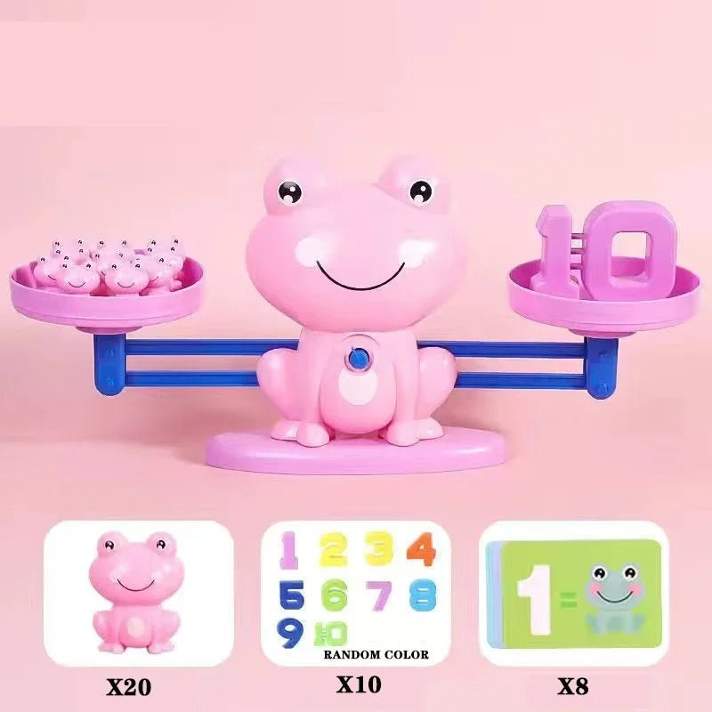 Fun & Educational Frog Balance Math Toy โ Montessori Learning Game for Early Math Skills