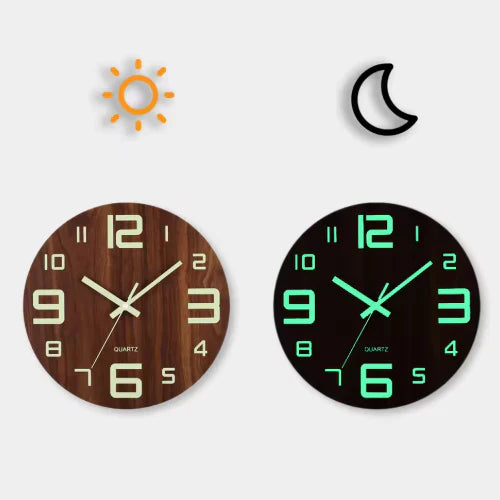 Simple LED Wall Clock with Warm Lighting