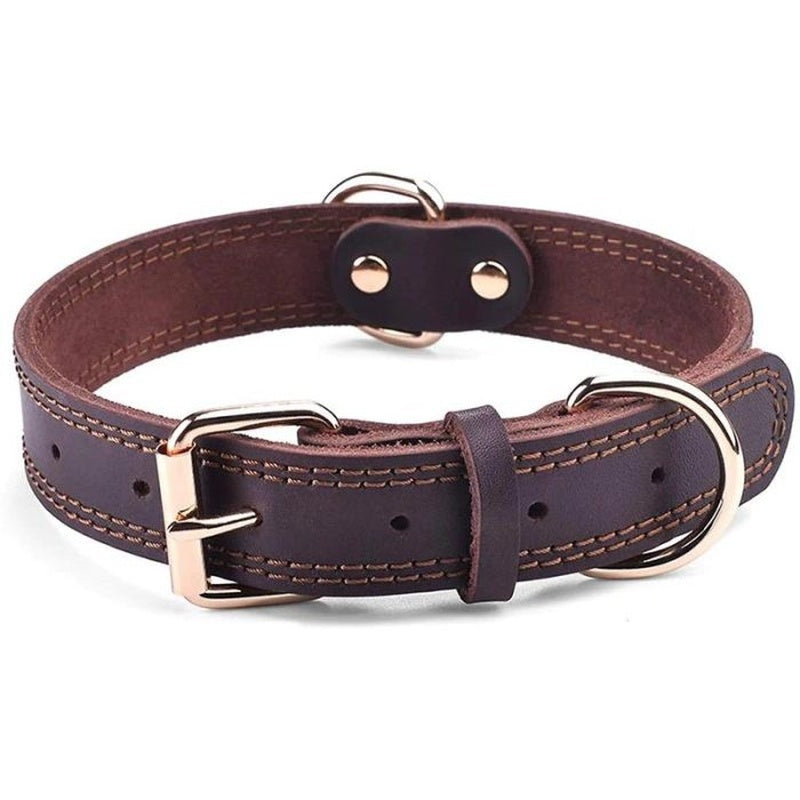 Authentic Leather Pet Collar
Durable Dog Collar
Extra Wide Dog Collar
Strong Dog Collar with Stainless Steel D-Ring