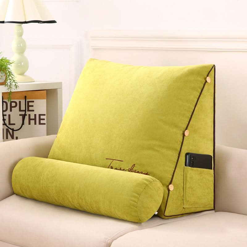 Contour Back Support Cushion with Built-In Neck Rest