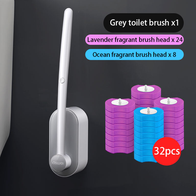 Extended Reach Toilet Brush Cleaning Set