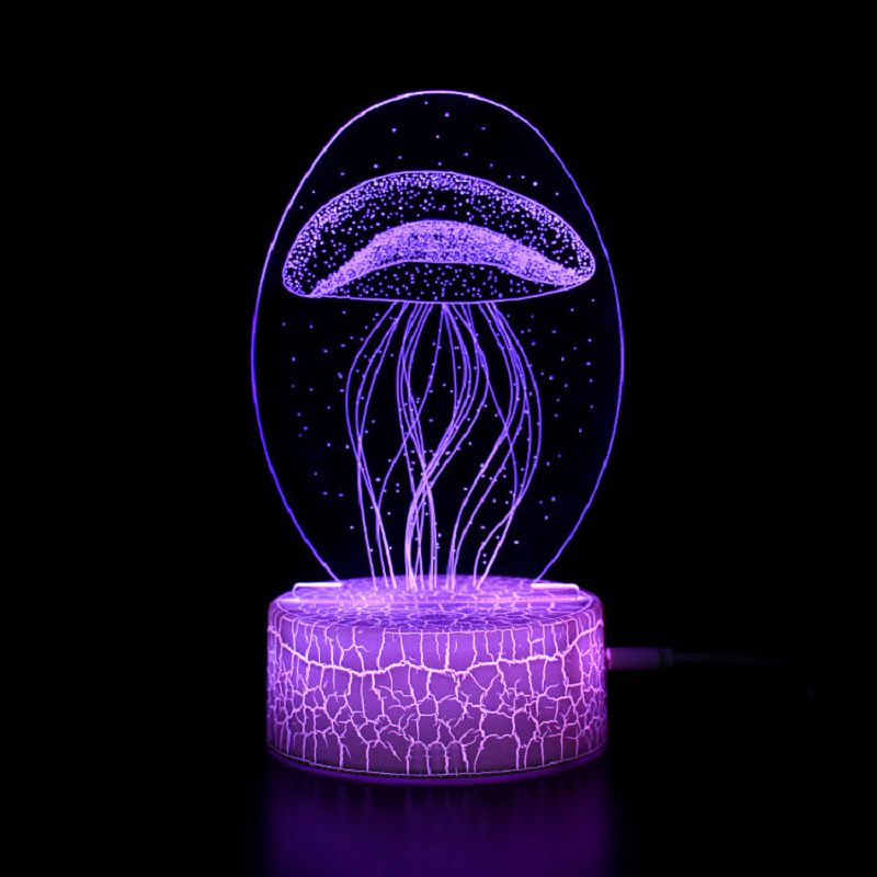 Colorful LED 3D Night Table Lamp