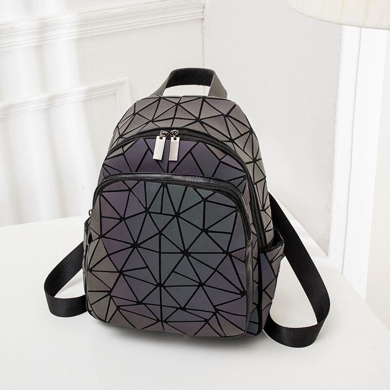 Colorful Shine Hologram School Backpack