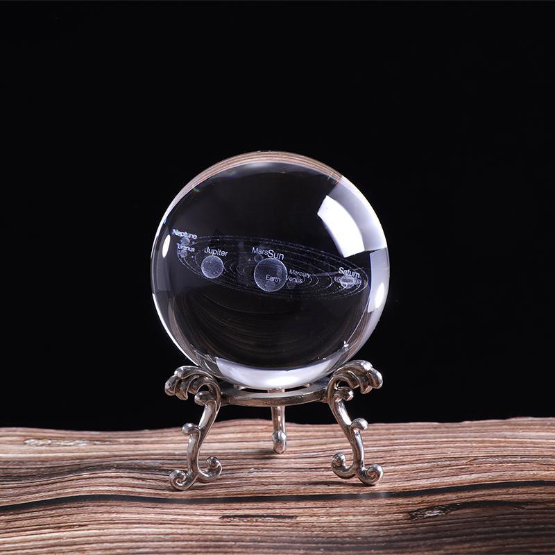 Colorful Crystal Globe Solar System Decoration