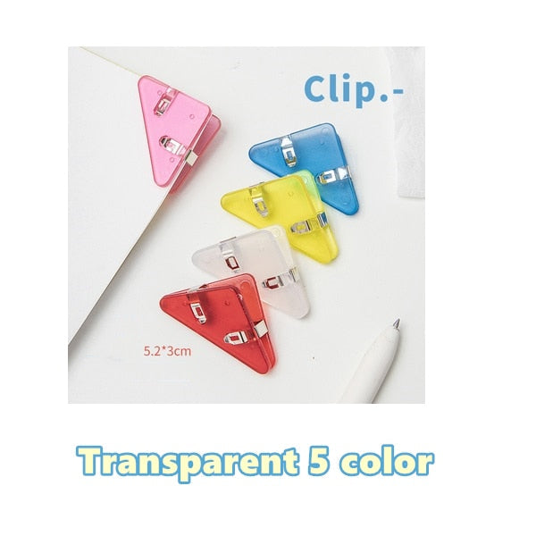 Colorful Page Triangle Book Mark Clip