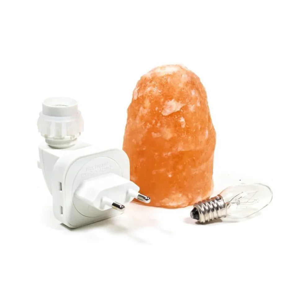 Himalayan Salt Stone Plug-in Lamp โ Handcrafted Natural Light for Cozy Home Dรฉcor 3