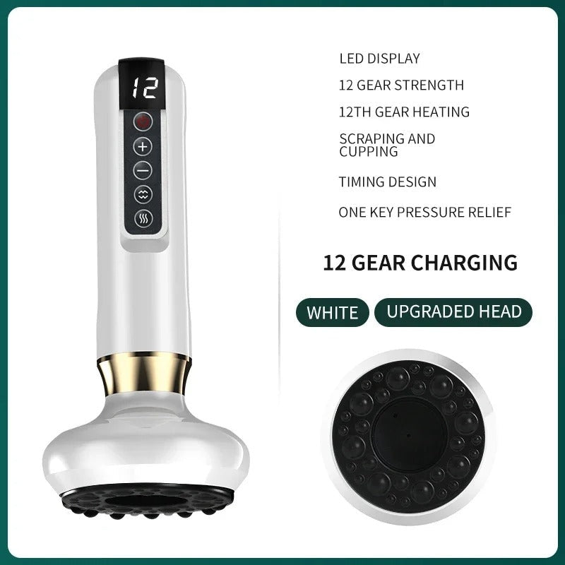 Compact Wireless Cupping Massager with 12 Heat Settings