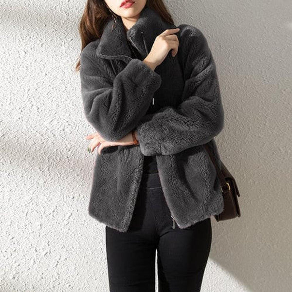 Warm Faux Fur Padded Parka Coat