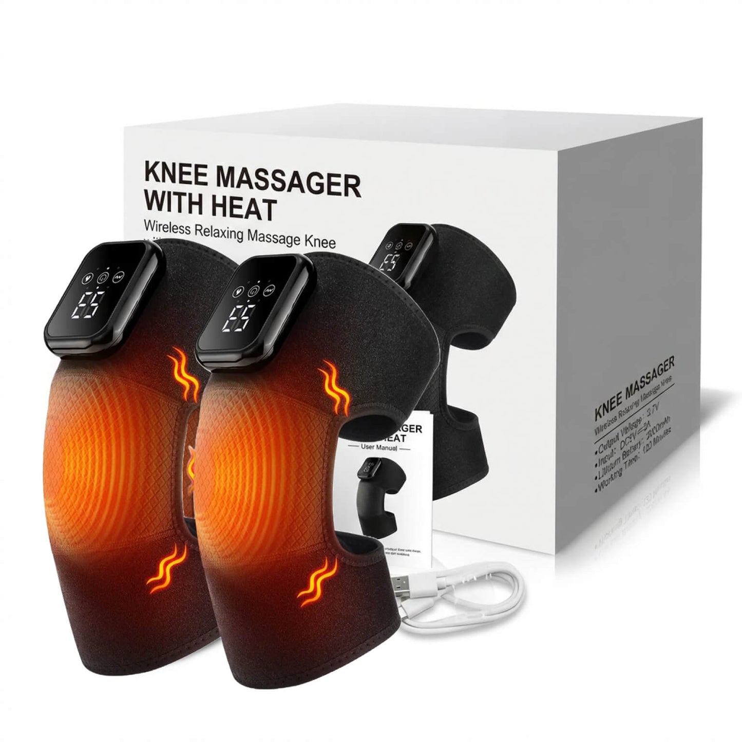 Heated Knee Massager with 3 Speed Settings