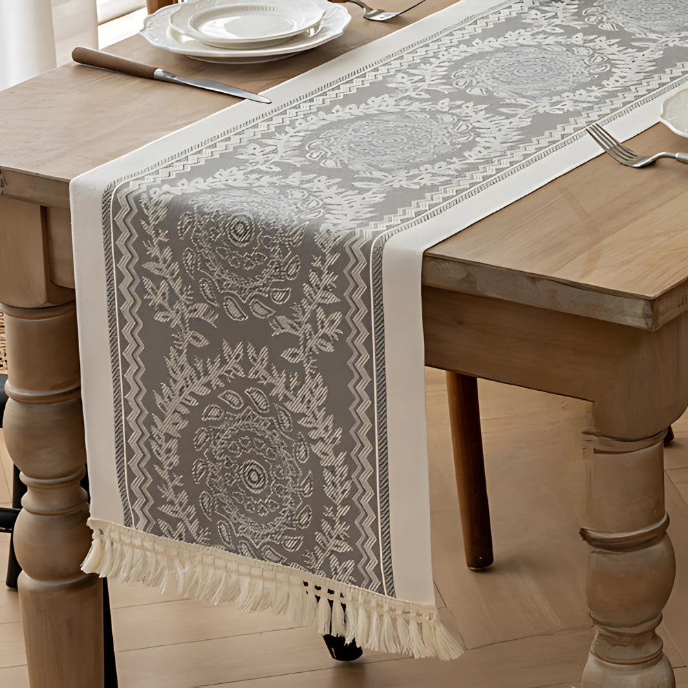 Elegant Natural Fiber Table Runner