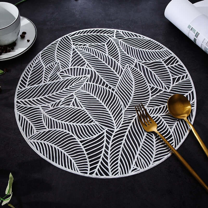 Luxury PVC Round Placemats โ Elegant Table Mats for Dining, Available in Sets of 4, 6, or 8, 36-38 cm Diameter 12