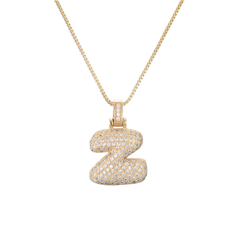 Luxurious 14k Gold Diamond Letter Necklace