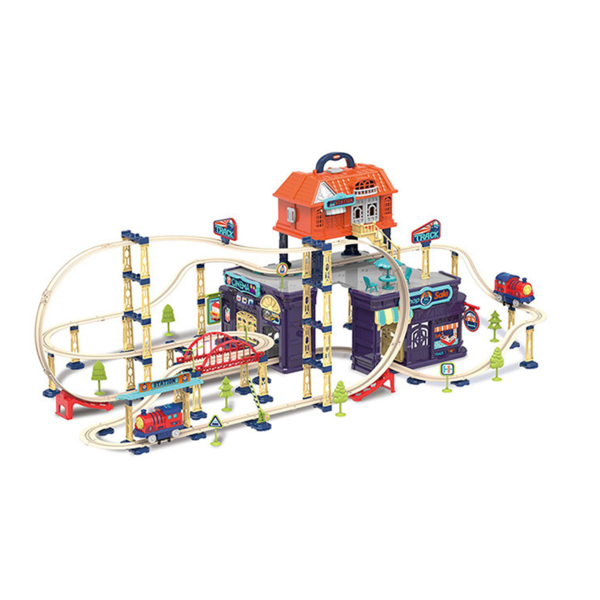 Ultimate Kids Train Set with Tracks and Tunnels - Halri