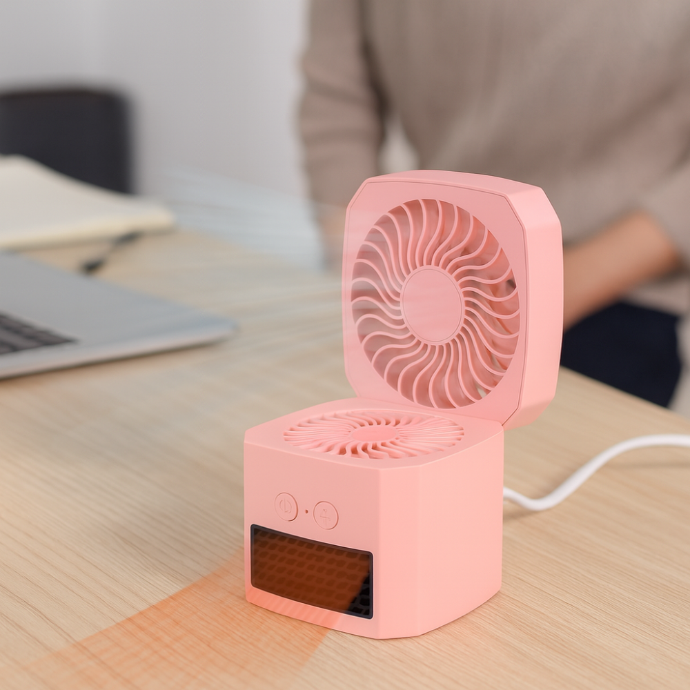 Compact Personal Electric Heater Fan