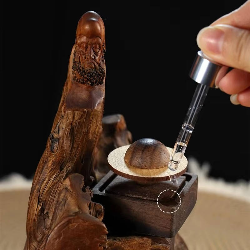 Mini Portable Aroma Diffuser โ Natural Wood Design with Magnetic Base for Essential Oils โ Effortless Aromatherapy Diffuser 6