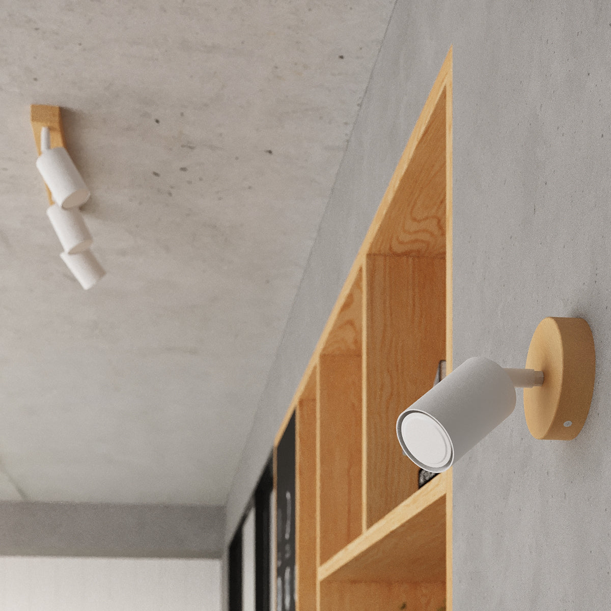 Modern White Wood and Steel Wall Lamp โ Minimalist Indoor Wall Lights for Living Room and Bedroom 6