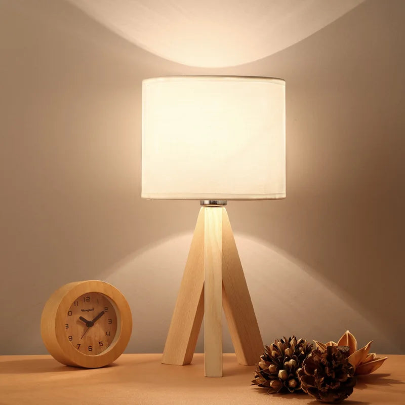 Rustic Wooden Floor Table Lamp - Halri
