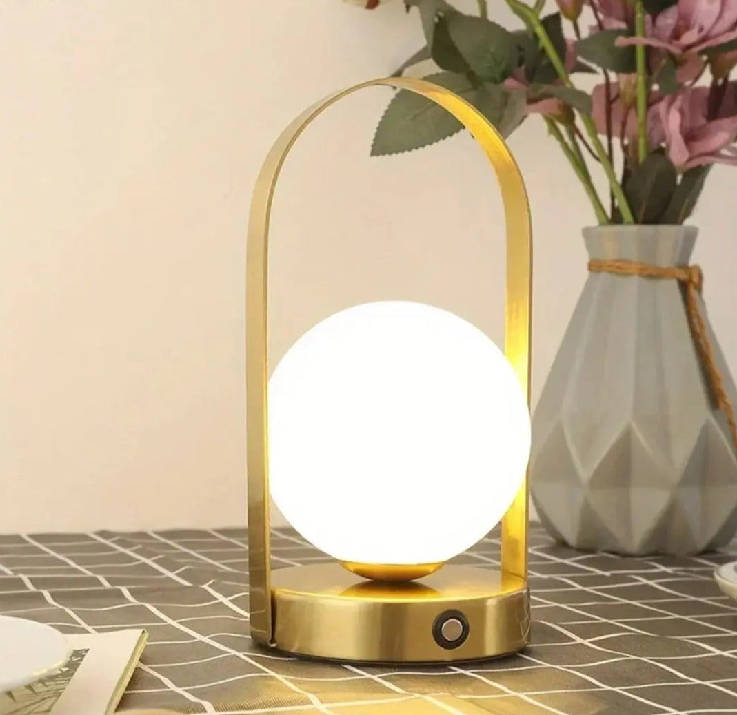 Compact LED Desk Lamp with Touch Sensor and USB Recharge