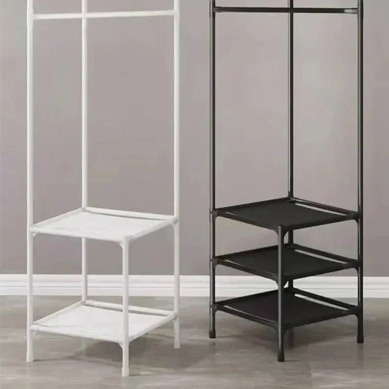 Multifunctional Corner Coat Rack with 3 Layers and Shelf โ Space-Saving Hall Stand for Entryway and Bedroom Storage 5