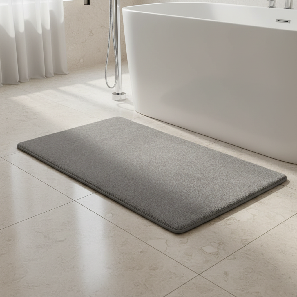 Non-Slip Bath Mat with Memory Foam โ Soft Microfiber Surface for Comfort and Safety โ Machine Washable, Multiple Sizes and Colors Available 6