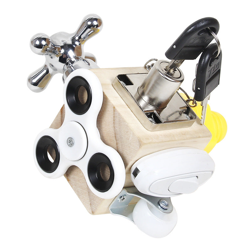 Educational Wooden Activity Cube - Halri