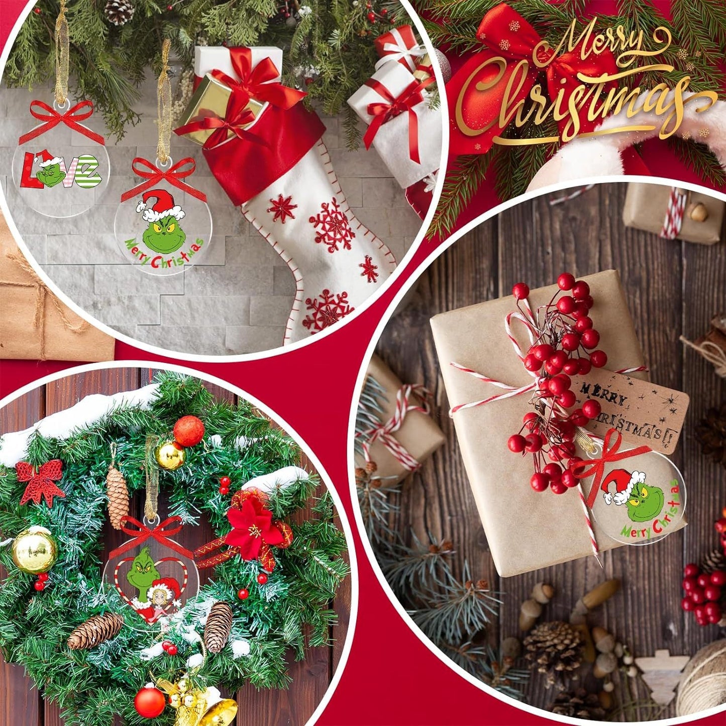 Funny Green Holiday Tree Ornament - Halri