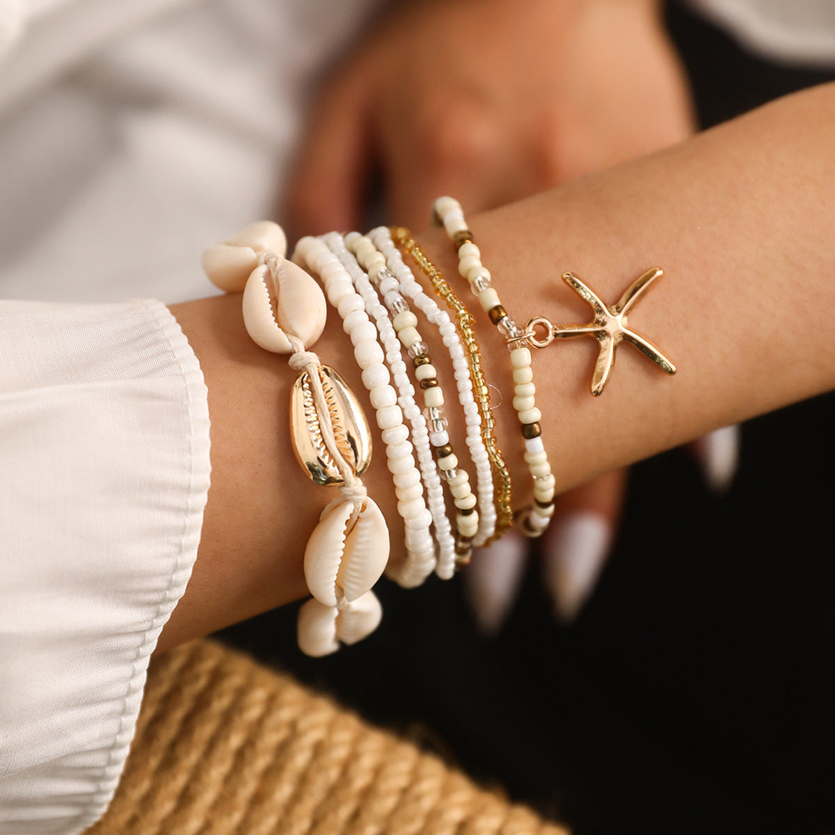 Boho Chic 7 Piece Beachy Bracelet Set - Halri