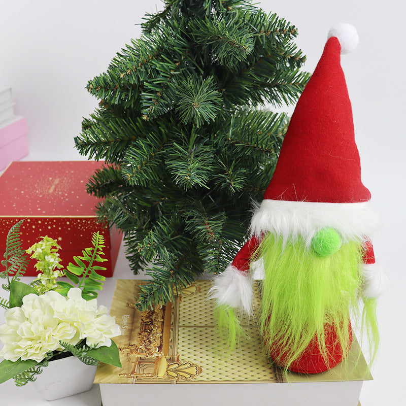 Cuddly Grinch Christmas Figurine Toy - Halri