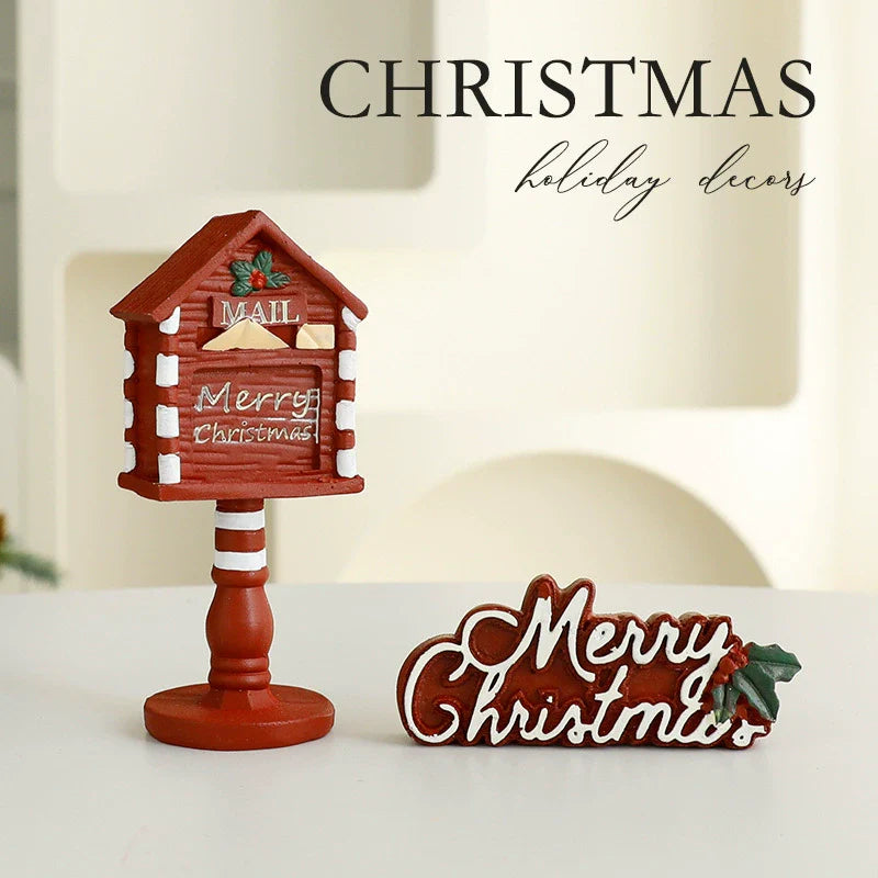 Colorful Miniature Holiday Scene Ornament