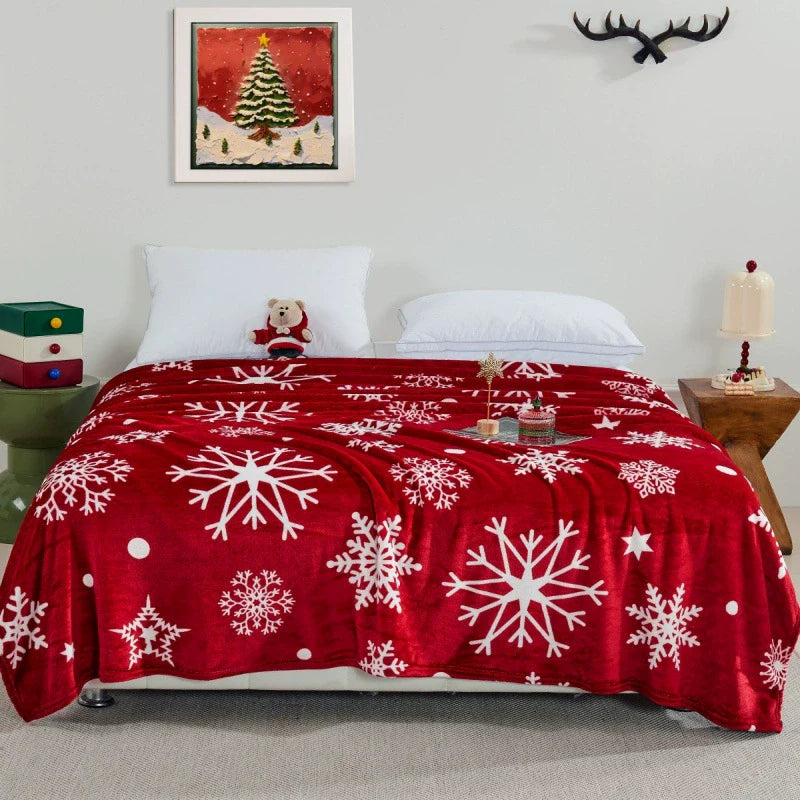 Festive Holiday Snowman Plush Blanket Throw - Halri