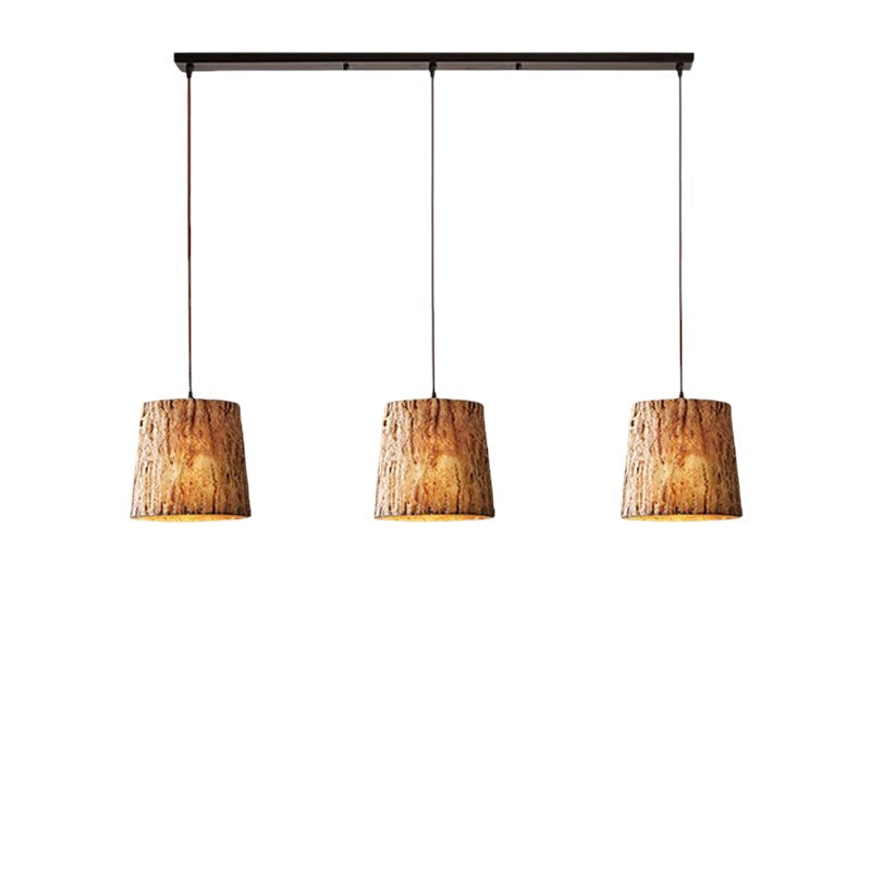 Rustic Wood Pendant Light with Earthy Tone