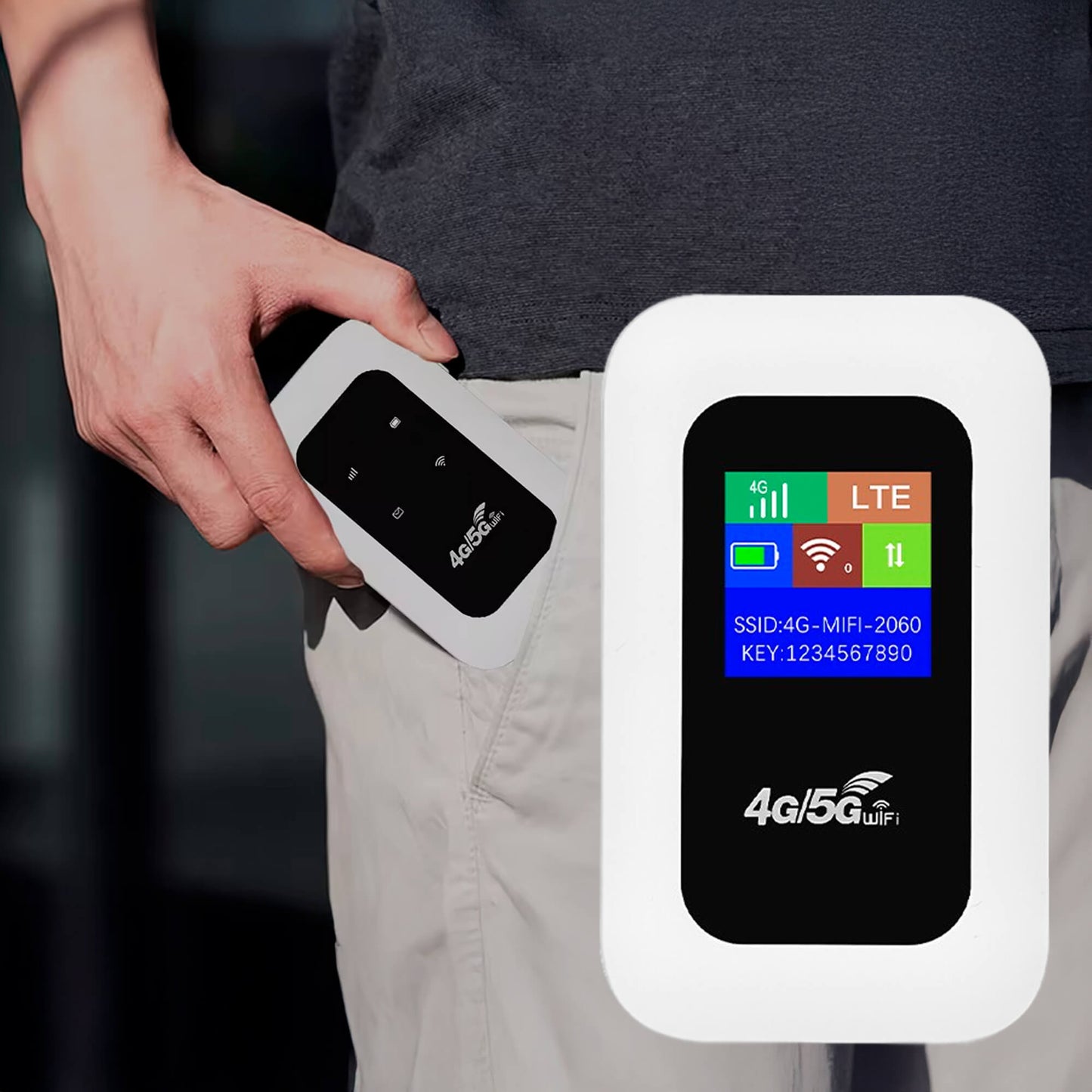 Compact Mobile Wi-Fi Router for Travel and Home Use